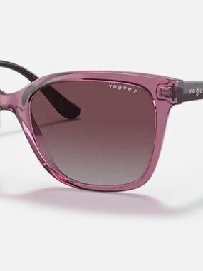 Vogue Transparent Purple Pillow Sunglasses with Case